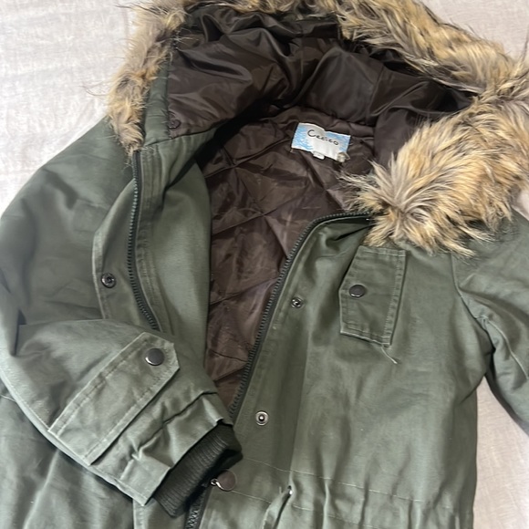 Cecico Army Green Coat size small - Picture 2 of 4